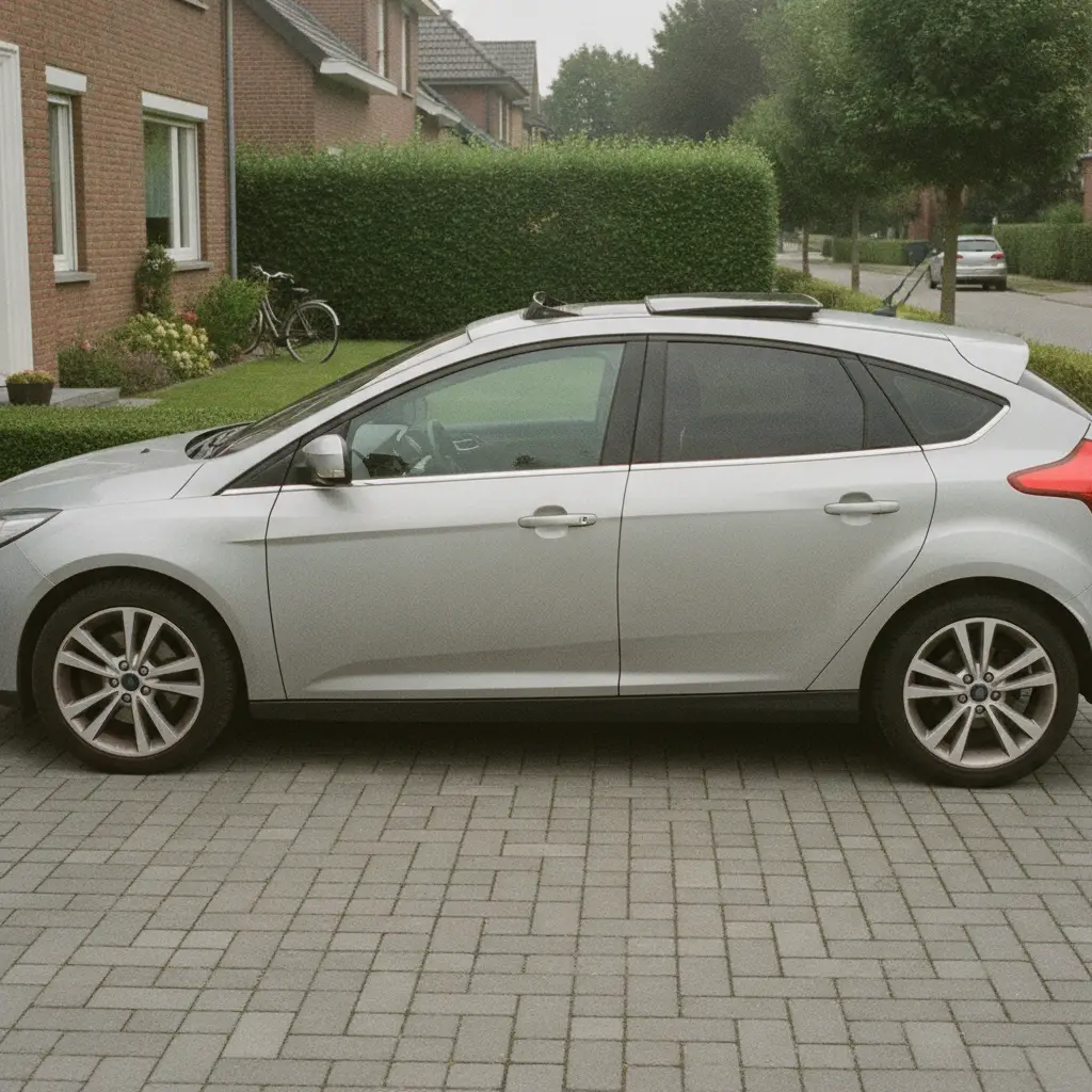 Vue exterieure d'une voiture d'occasion avec jantes alliage et toit ouvrant